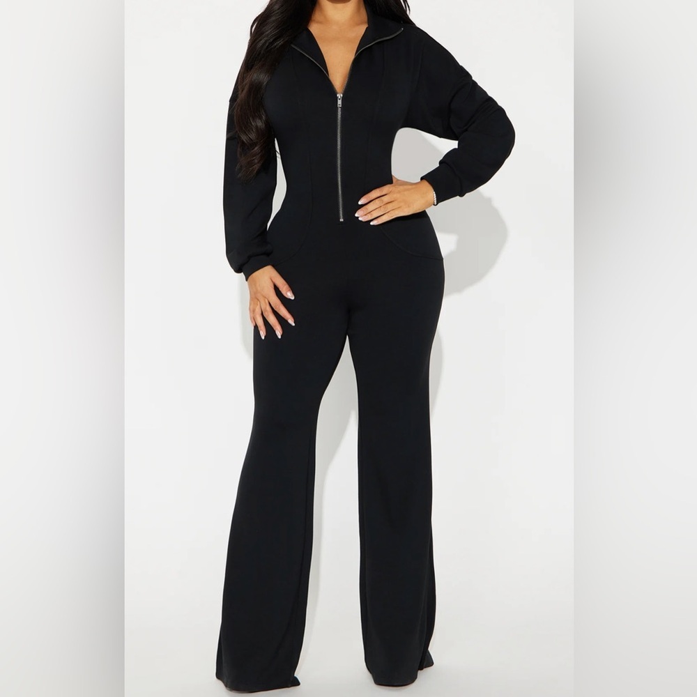 Black Long Sleeve Jumpsuit